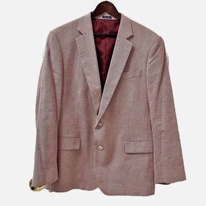 Stafford’s Classic Fit Men’s Pink 100% Cotton Sports Coat Blazer Size 46R